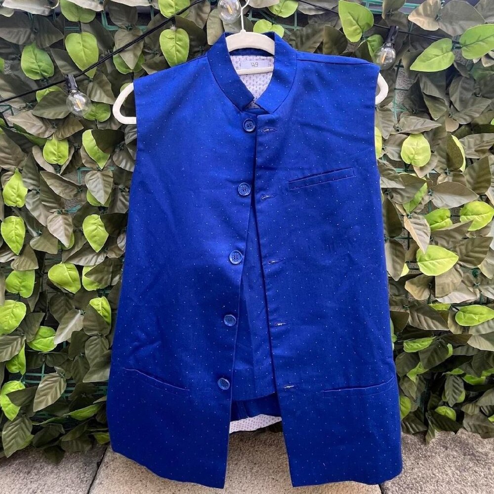 Unique Vintage Men's Blue Gilet